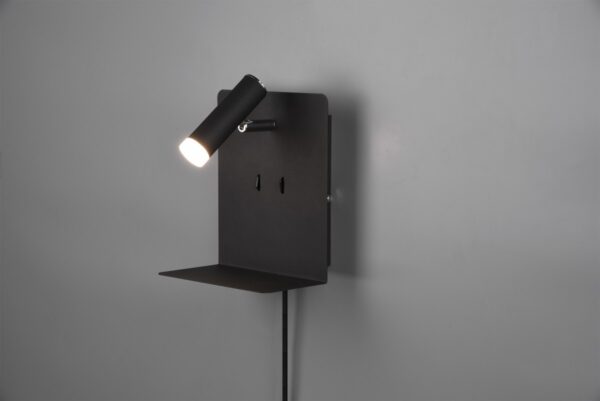 Trio 222570232 Element LED nástěnní svítidlo | Teplá bílá | 3W | Černá