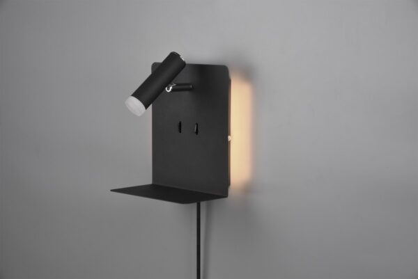 Trio 222570232 Element LED nástěnní svítidlo | Teplá bílá | 3W | Černá