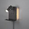 Trio 222570232 Element LED nástěnní svítidlo | Teplá bílá | 3W | Černá