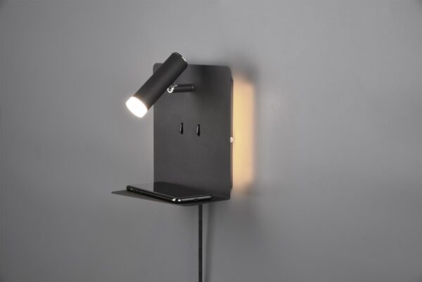 Trio 222570232 Element LED nástěnní svítidlo | Teplá bílá | 3W | Černá