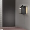Trio 222570232 Element LED nástěnní svítidlo | Teplá bílá | 3W | Černá