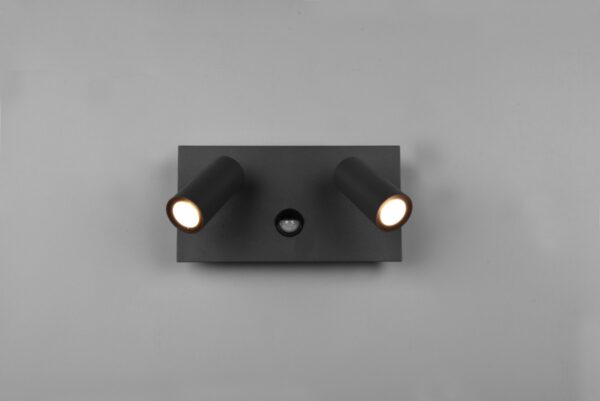 Trio 222969242 Tunga LED Nástěnné venkovní světlo | Teplá bílá | Černá | 2x3,5W