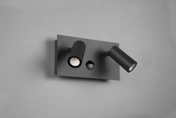 Trio 222969242 Tunga LED Nástěnné venkovní světlo | Teplá bílá | Černá | 2x3,5W
