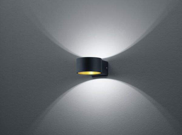Trio 223410132 Lacapo LED nástěnní svítidlo | Teplá bílá | 4W | Černá
