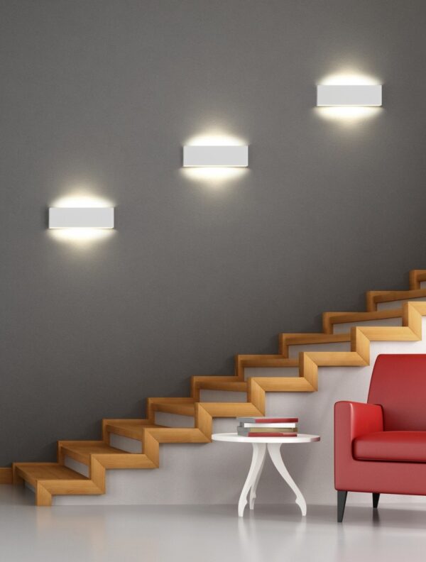 Trio 225172931 Concha LED nástěnní svítidlo | Teplá bílá | 2X6=2x600lmW | Bílá