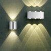 Trio 225510207 Wales LED nástěnní svítidlo | Teplá bílá | 2x3W | Kov | Nikl