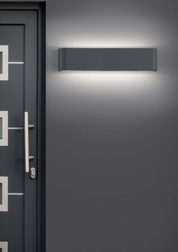 Trio 226460242 Thames Ii LED Nástěnné venkovní světlo | Teplá bílá | 2X8=2x800lmW | Černá