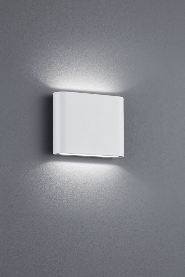 Trio 227560231 Thames Ii LED Nástěnné venkovní světlo | Teplá bílá | 2x3W | Bílá
