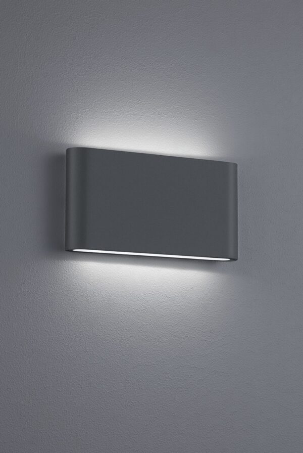 Trio 227660242 Thames Ii LED Nástěnné venkovní světlo | Teplá bílá | 2x5W | Černá