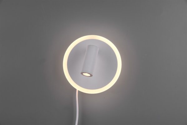 Trio 229210231 Jordan LED nástěnní svítidlo | Teplá bílá | Bílá | 5W+2W