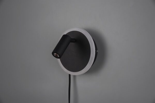 Trio 229210232 Jordan LED nástěnní svítidlo | Teplá bílá | Černá | 5W+2W