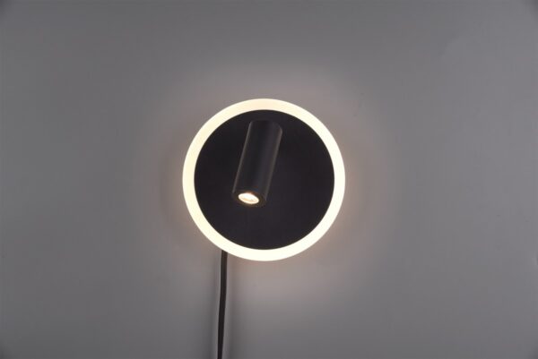 Trio 229210232 Jordan LED nástěnní svítidlo | Teplá bílá | Černá | 5W+2W
