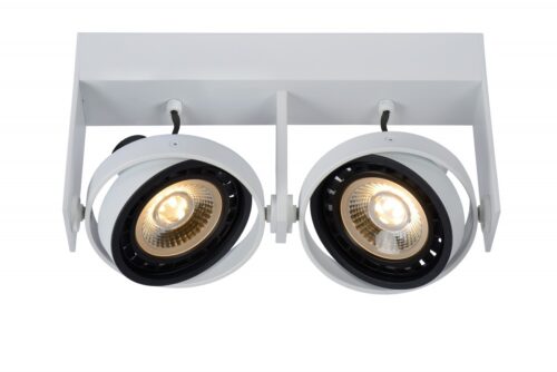Lucide 22969/24/31 Griffon LED bodové svítidlo | Teplá bílá | Bílá | 2x12W