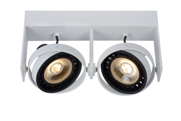 Lucide 22969/24/31 Griffon LED bodové svítidlo | Teplá bílá | Bílá | 2x12W