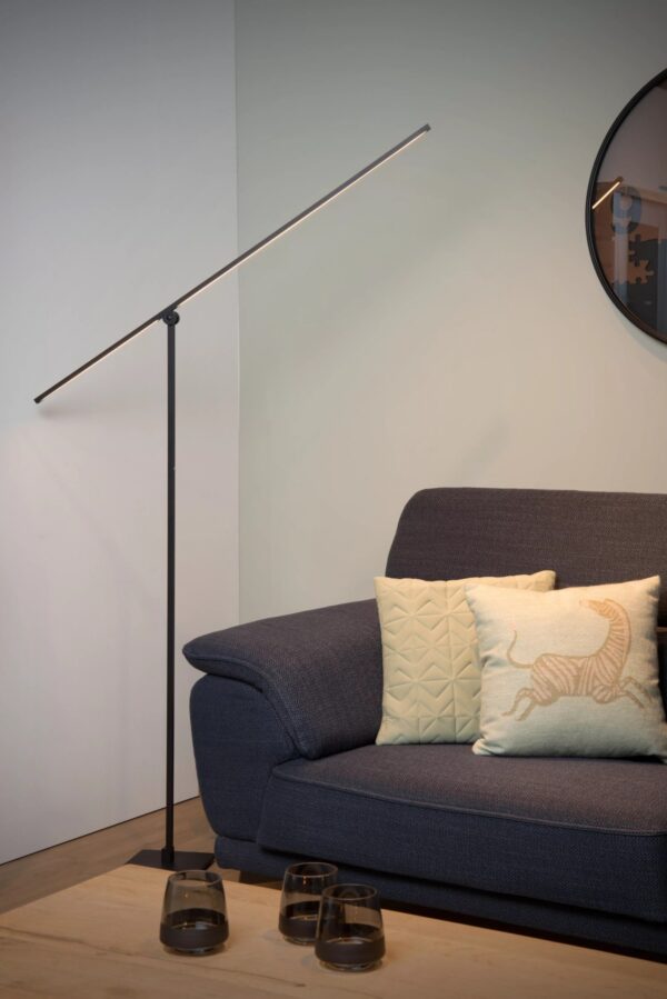 Lucide 23750/15/30 Agena LED Stojací lampa ke čtení | Teplá bílá | Černá | 18W | 6