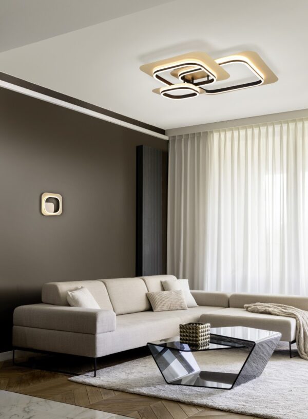 Trio 242910180 Lugo LED nástěnní svítidlo | Teplá bílá | 12W | Černá