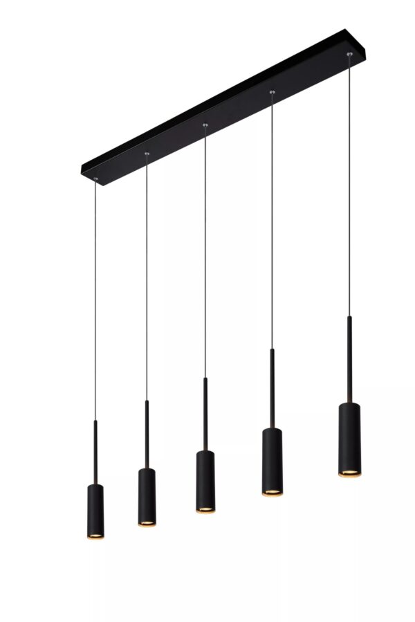 Lucide 24401/35/30 Tubule LED stropní svítidlo | Teplá bílá | Černá | 5x1,4W