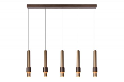 Lucide 24402/30/96 LED stropní svítidlo | Teplá bílá | Barevný kov | Hnědá | Mosaz | 5x4,2W