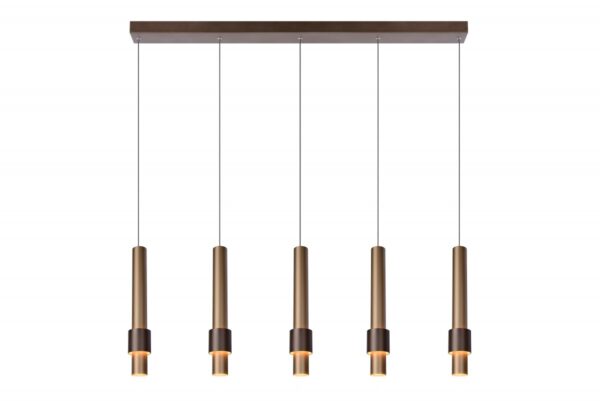 Lucide 24402/30/96 LED stropní svítidlo | Teplá bílá | Barevný kov | Hnědá | Mosaz | 5x4,2W | 1