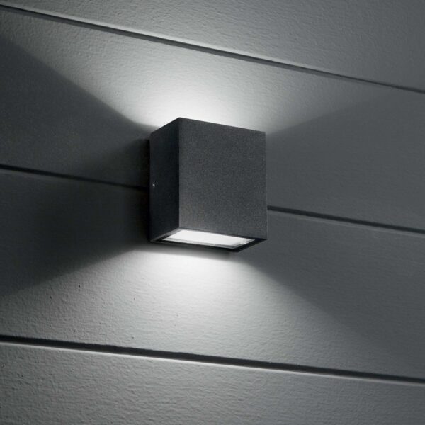 Ideal lux 250946 Argo LED Nástěnné venkovní světlo | Teplá bílá | 10W | Černá