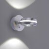 Trio 255410207 Vista LED Nástěnní svítidlo s ovladačem | RGB | Variabilní | 2x4W | Kov | Nikl