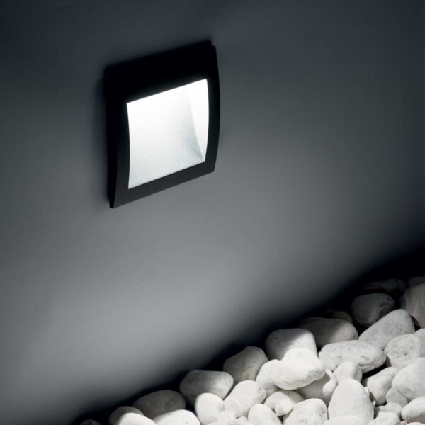Ideal lux 255514 Wire LED Nástěnné venkovní světlo | Teplá bílá | 4W | Černá