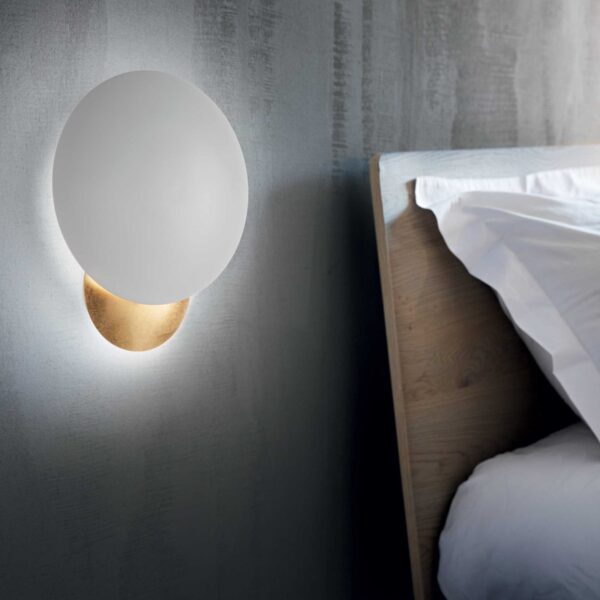 Ideal lux 259048 Eclissi Small LED nástěnní svítidlo | Teplá bílá | 11W | Bílá
