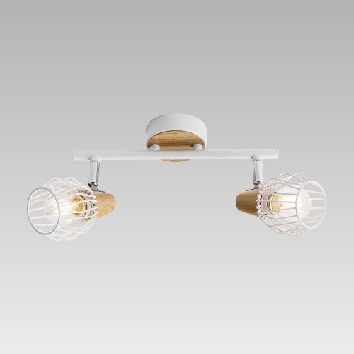 LUXERA 92027504 Tameta Dřevěná bodovka | E14 | Bílá | Dřevo