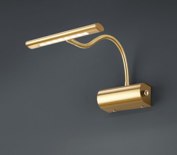 Trio 279770108 Curtis LED nástěnní svítidlo | Teplá bílá | 4W | Barevný kov | Mosaz