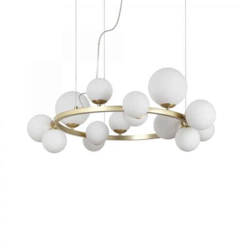 Ideal lux 283814 Perlage Lustr | G9 | Barevný kov | Mosaz