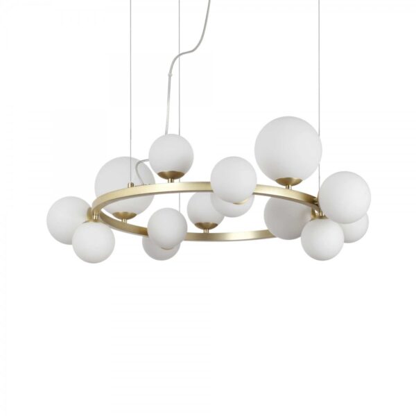Ideal lux 283814 Perlage Lustr | G9 | Barevný kov | Mosaz