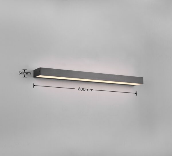 Trio 283916032 Rocco LED nástěnní svítidlo | Teplá bílá | Černá | 8W