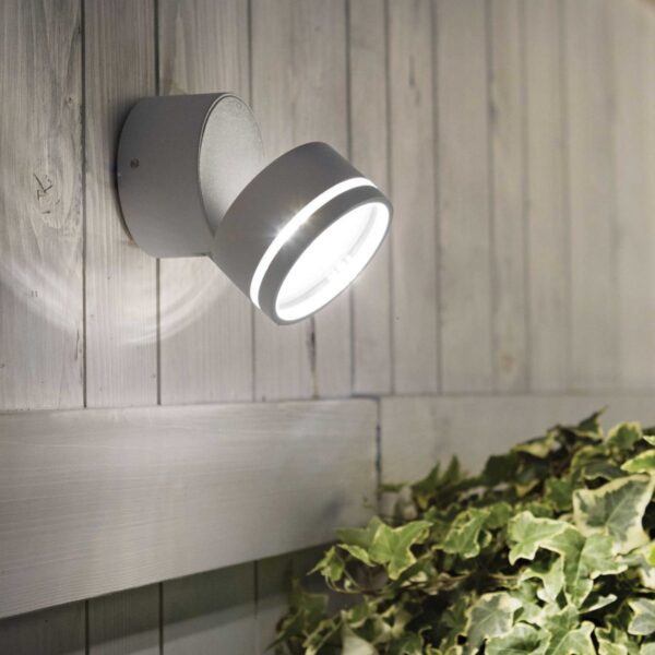 Ideal lux 285504 Omega Ap LED Nástěnné venkovní světlo | Přírodní bílá | Černá | 7W