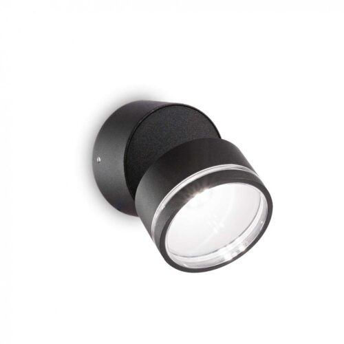 Ideal lux 285504 Omega Ap LED Nástěnné venkovní světlo | Přírodní bílá | Černá | 7W