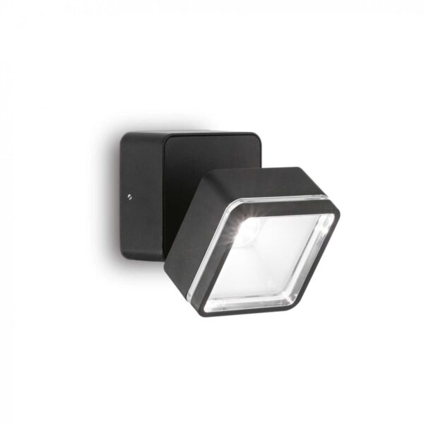 Ideal lux 285535 Omega Ap LED Nástěnné venkovní světlo | Přírodní bílá | Černá | 7W