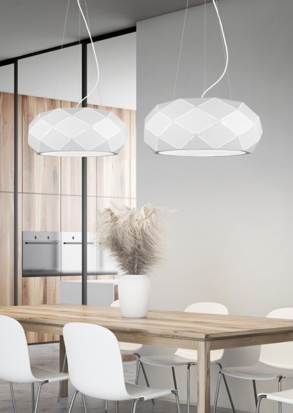 Trio 303500331 Zandor Lustr | E27 | Bílá