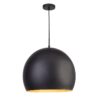 Searchlight 96003039BK Industrial Pendants Lustr | E27 | Barevný kov | Černá | Zlatá
