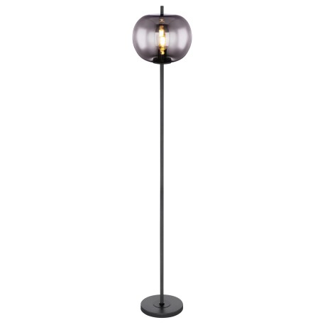 Globo 15345S Blacky Stojací lampa | E27 | Černá | Šedá