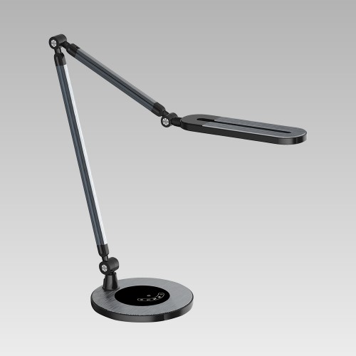 LUXERA 92031210 Ptyas LED stolní lampička | Variabilní | 10W | Šedá