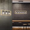 Trio 313800332 Agra Dřevěný lustr | E27 | Černá