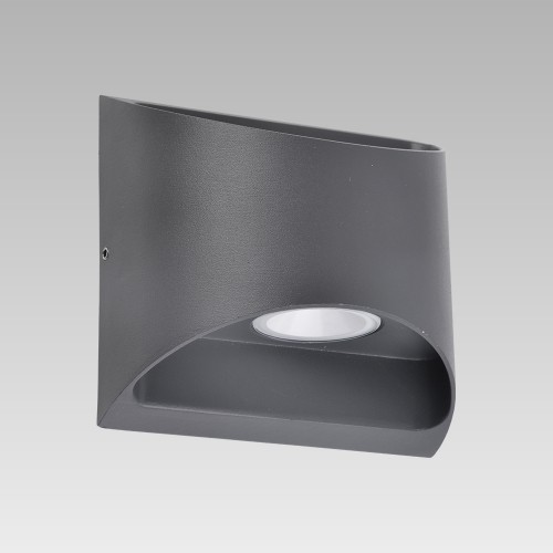 LUXERA 92031404 Aucland LED Nástěnné venkovní světlo | Přírodní bílá | 3W | Šedá