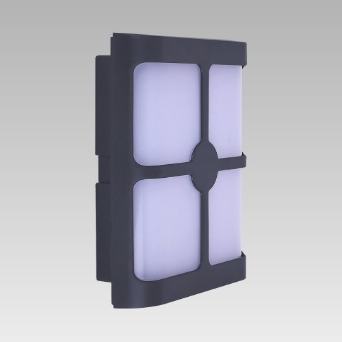 LUXERA 92031651 Austin LED Nástěnné venkovní světlo | Přírodní bílá | 20W | Bílá | Šedá
