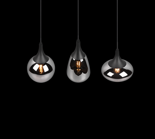 Trio 317000332 Lumina Lustr | E14 | Černá