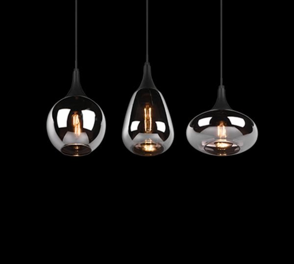 Trio 317000332 Lumina Lustr | E14 | Černá