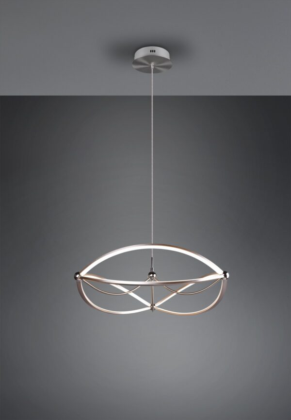 Trio 321210107 Charivari LED stropní svítidlo | Teplá bílá | 42W | Kov | Nikl