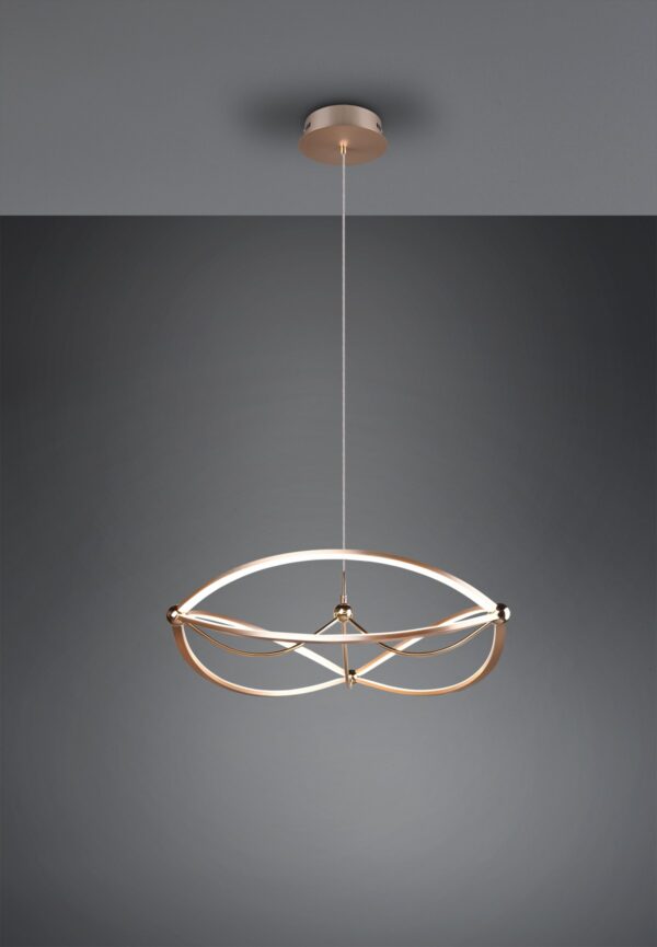 Trio 321210108 Charivari LED lustr | Teplá bílá | 42W | Barevný kov | Mosaz