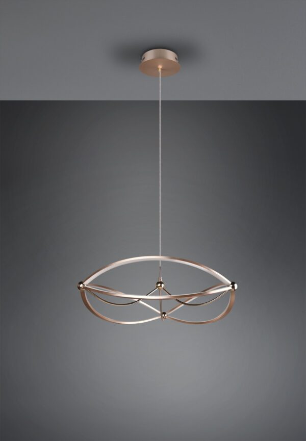 Trio 321210108 Charivari LED lustr | Teplá bílá | 42W | Barevný kov | Mosaz