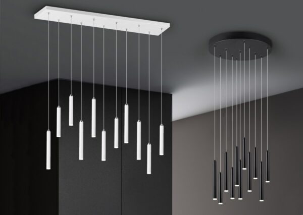 Trio 321691132 Tubular LED stropní svítidlo | Teplá bílá | 2W | Černá