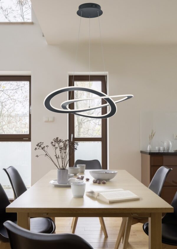 Trio 321710142 Oakland LED stropní svítidlo | Teplá bílá | 52=5650lmW | Černá