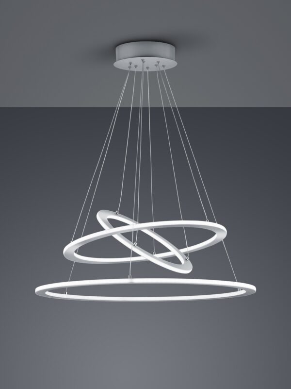 Trio 321910307 Durban LED stropní svítidlo | Teplá bílá | 75W | Kov | Nikl